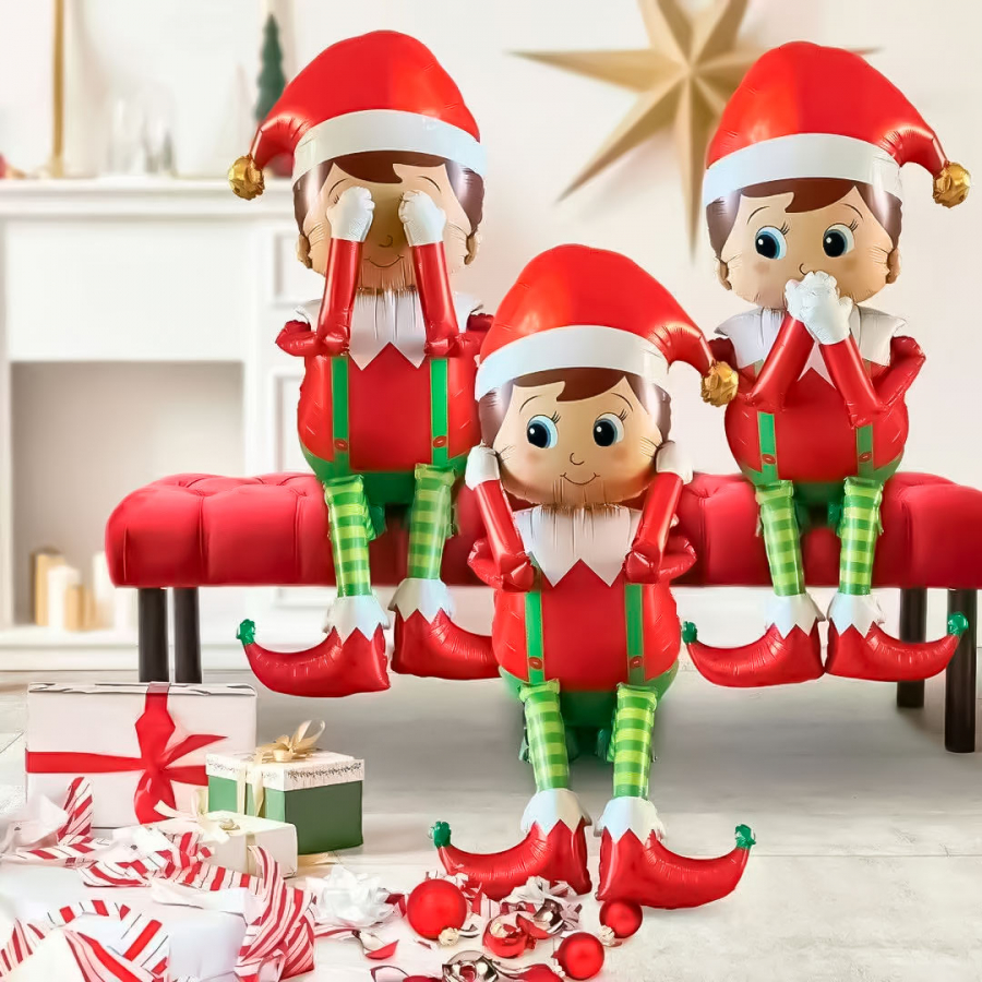 Шар 3D Ходячая Фигура, Новогодний эльф, 1 шт