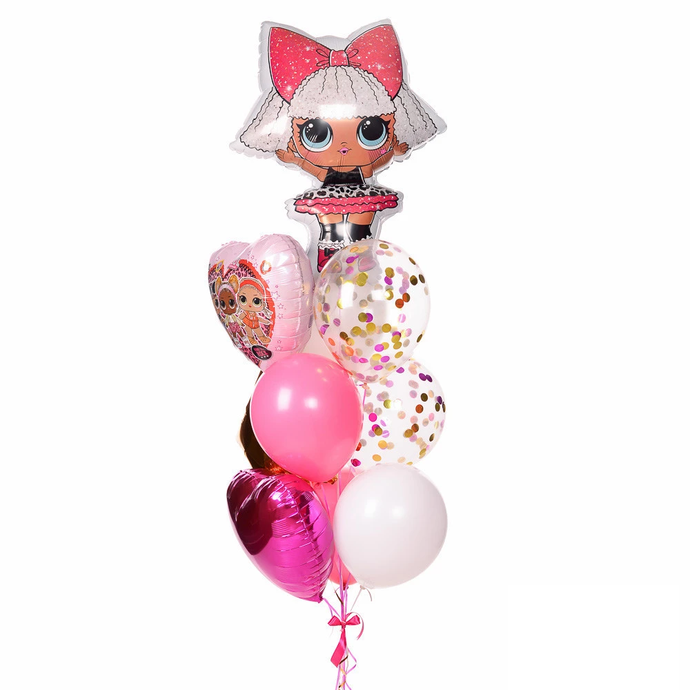 Фонтан шаров на День Рождения девочки «Кукла LOL»