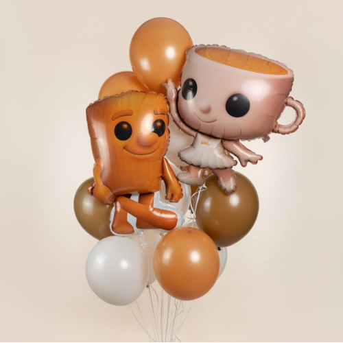 Букет из шаров «Тунг Тунг Сахур и Балерина Капучина»