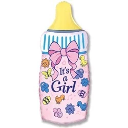 Шарик для дочки «Бутылка розовая»